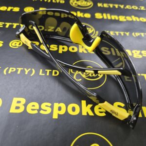 Ketty Sporting Sun Glasses (Shade's) Stylish, Spotting and General purpose sun glasses, anywhere - anytime. Top quality, scratch resistant, crystal clear lenses -  equal to major brands.  Although this eye ware is not specifically designed for slingshot shooting - it great for shooting outside - and will provide ample protection  form elastic band breaks to ricochets pellets. The Ketty shooting glasses (Nicknamed - Ketty Shade’s) ticks all the boxes and is exceptionally comfortable!